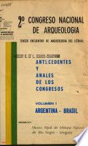 20 Congreso Nacional de Arqueología: Argentina, Brasil