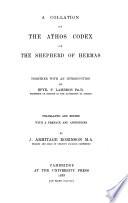 A Collation of the Athos Codex of the Shepherd of Hermas
