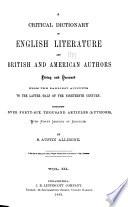 A Critical Dictionary of English Literature and British and American Authors
