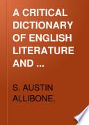 A Critical Dictionary of English Literature