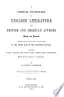 A Critical Dictionary of English Literature