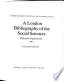 A London Bibliography of the Social Sciences