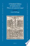 A Scholarly Edition of Andrés de Li's Thesoro de la Passion (1494)