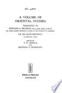 A Volume of Oriental Studies