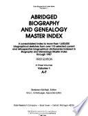 Abridged Biography and Genealogy Master Index