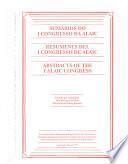 Abstracts of the First ALAIC Congress
