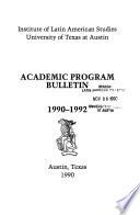 Academic Program Bulletin