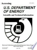 Accessing U.S. Department of Energy Scientific and Technical Information