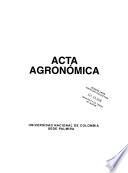 Acta agronómica