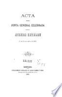 Acta de la junta general celebrada por el Ateneo Catalan el dia 28 de noviembre de 1863