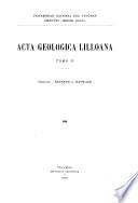 Acta geologica lilloana