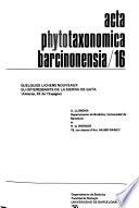 Acta phytotaxonomica Barcinonesia