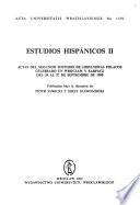 Acta Secundi Conventus, quem Hispanistae Poloni Wratislaviae et in oppido Karpacz diebus 24-27 mensis septembris anno 1990 habuerunt