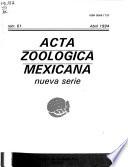 Acta zoológica mexicana