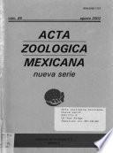 Acta zoológica mexicana