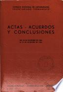Actas, acuerdos y conclusiones - Consejo Nacional de Universidades, Secretariado Permanente