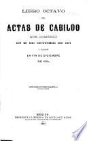 Actas de Cabildo del Ayuntamiento constitucional de México