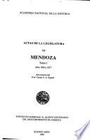 Actas de la legislatura de Mendoza
