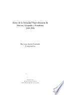 Actas de la Sociedad Nuevoleonesa de Historia, Geografía y Estadística, 2000-2006