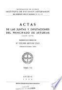 Actas de las Juntas y Diputaciones del Principado de Asturias