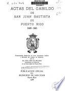 Actas del Cabildo de San Juan Bautista de Puerto Rico