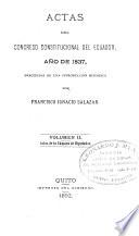Actas del Congreso constitucional del Ecuador