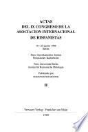 Actas del ... Congreso de la Asociación Internacional de Hispanistas
