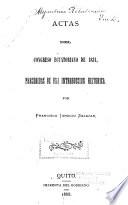 Actas del Congreso Ecuatoriano