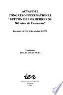 Actas del Congreso Internacional Bretón de los Herreros, 200 años de escenarios