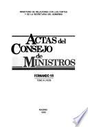 Actas del Consejo de Ministros