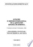 Actas del IV Simposio Internacional de la Asociación Española de Semiótica