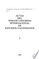 Actas del tercer Congreso Internacional de Estudios Galdosianos