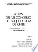 Actas del VII [i.e. séptimo] Congreso de Arqueología de Chile