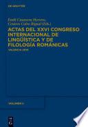 Actas del XXVI Congreso Internacional de Lingüística y de Filología Románicas. Tome II