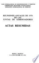 Actas resumidas [de las] reuniones anuales de las juntas de gobernadores