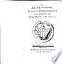 Actas y memorias de la Real Sociedad Económica de los Amigos del País de la Provincia de Segovia