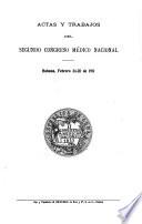 Actas y trabajos del segundo Congreso Médico Nacional, Habana, febrero 24-28 de 1911