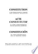 Acte Constitutif Du Comité Intergouvernemental Pour Les Migrations Européennes