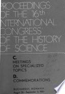 Actes Du ... Congrès International D'histoire Des Sciences