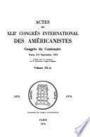 Actes Du XLIIe Congrès International Des Américanistes