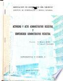 Actividad y acto administrativo registral y contencioso administrativo registral