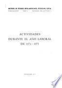 Actividades durante el año laboral