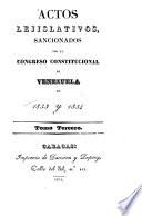 Actos legislativos sancionados por el Congreso constitucional de Venezuela