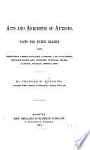 Acts and Anecdotes of Authors