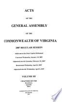 Acts of the General Assembly of the Commonwealth of Virginia