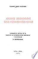Adiciones documentadas sobre Pedro Domingo Murillo