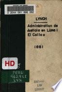 Administracion de justicia en Lima i el Callao