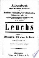 Adressbuch aller Länder der Erde der Kaufleute, Fabrikanten, Gewerbtreibenden, Gutsbesitzer etc