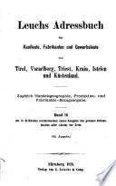 Adressbuch aller Länder der Erde der Kaufleute, Fabrikanten, Gewerbtreibenden, Gutsbesitzer etc