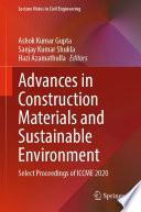 Advances in Construction Materials and Sustainable Environment